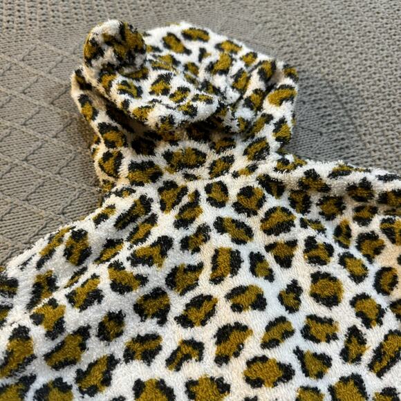 Vintage Handmade Leopard Toweling/Outdoor Hooded Baby Sack ~ 3/6Ml - Picture 13 of 13